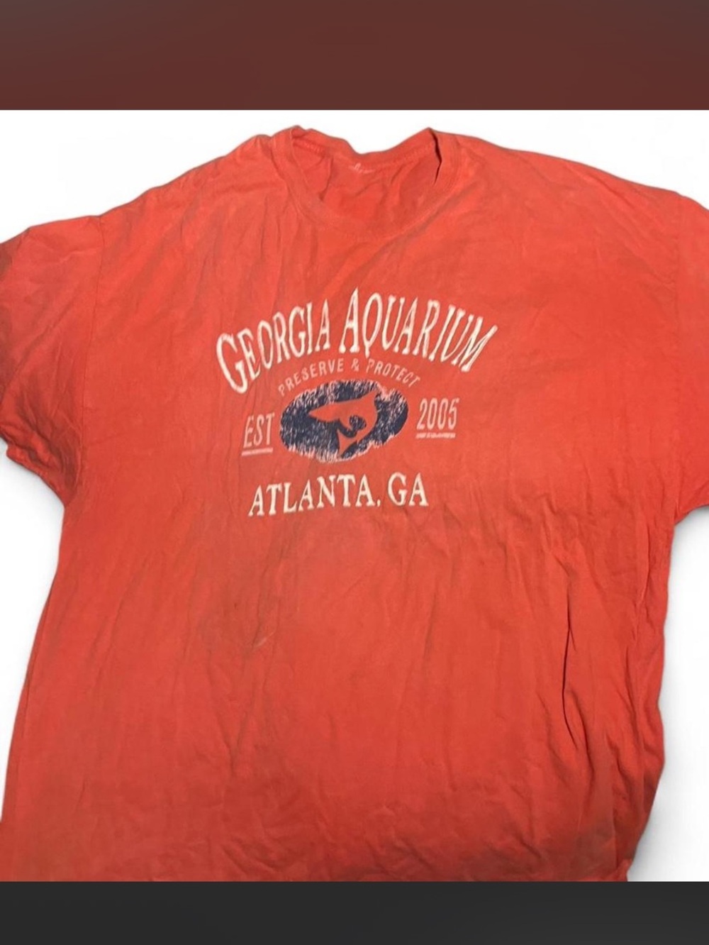 Georgia Aquarium Orange Oversized Baggy  T-Shirt
XL